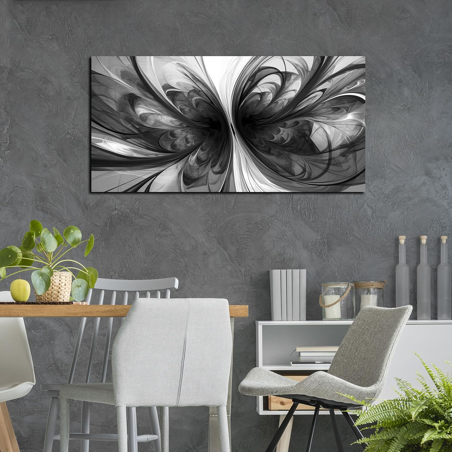 Abstract Wall Art for Living Room Black and White Pictures Wall Art Bedroom,Home Office Wall Decor
