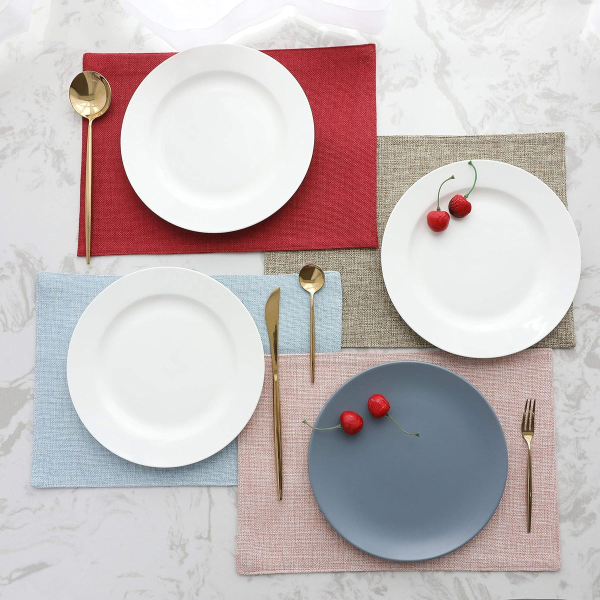 Home Brilliant Placemats Table Mat Set of 6 Heat Resistant Dining Place Mats for Kitchen Restaurant