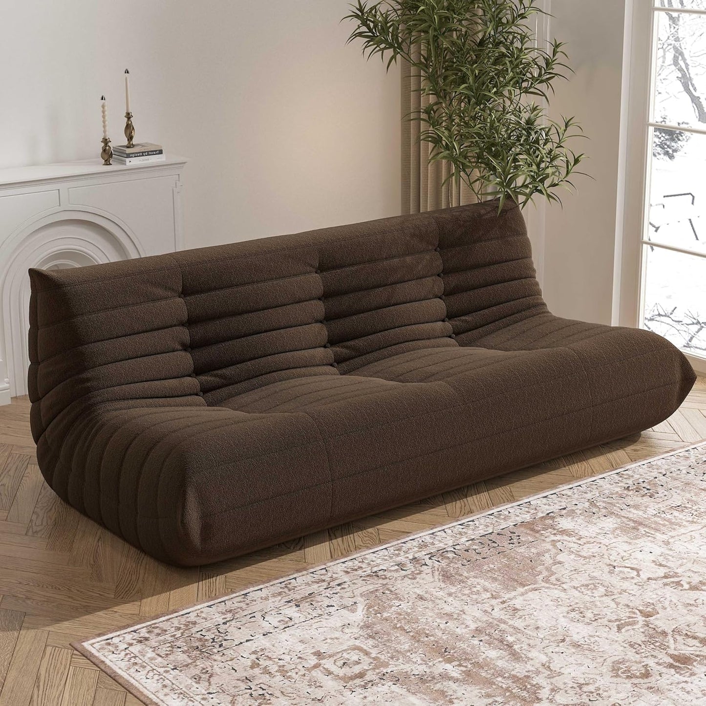 Big Bean Bag Chairs for Adults, 3 Seater Large Bean Bag Chair Sofa, Fireside Chair Lazy Sofa Chair
