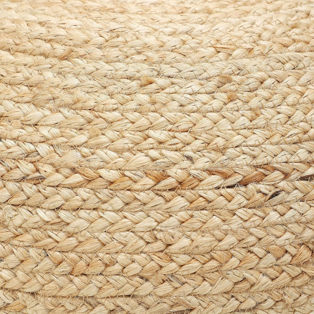 REDEARTH · Jute Circular Pouf Ottoman - Braided Pouffe Accent Sitting Round Footrest for Living