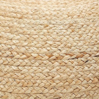 REDEARTH · Jute Circular Pouf Ottoman - Braided Pouffe Accent Sitting Round Footrest for Living