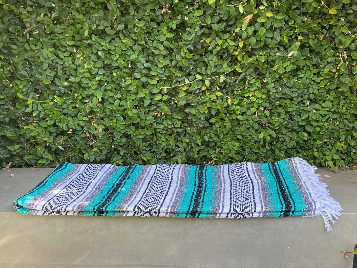 Del Mex Classic Mexican Blanket, Large Authentic Woven Falsa Throw (70"x50"), Artisan Southwest