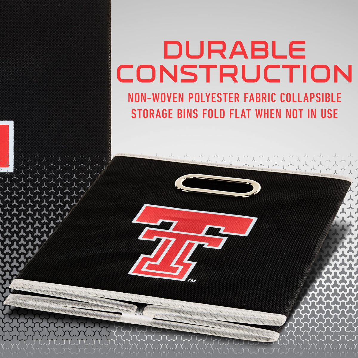 Franklin Sports NCAA Storage Bin - Cube Organizer - Texas Tech