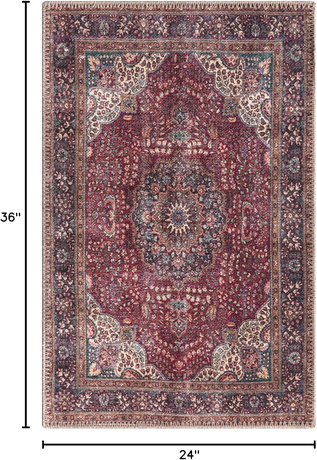 Keen Home Design 2x3 Rug - Machine Washable Entry Rug with Non-Slip Backing, Ideal for Enteryway