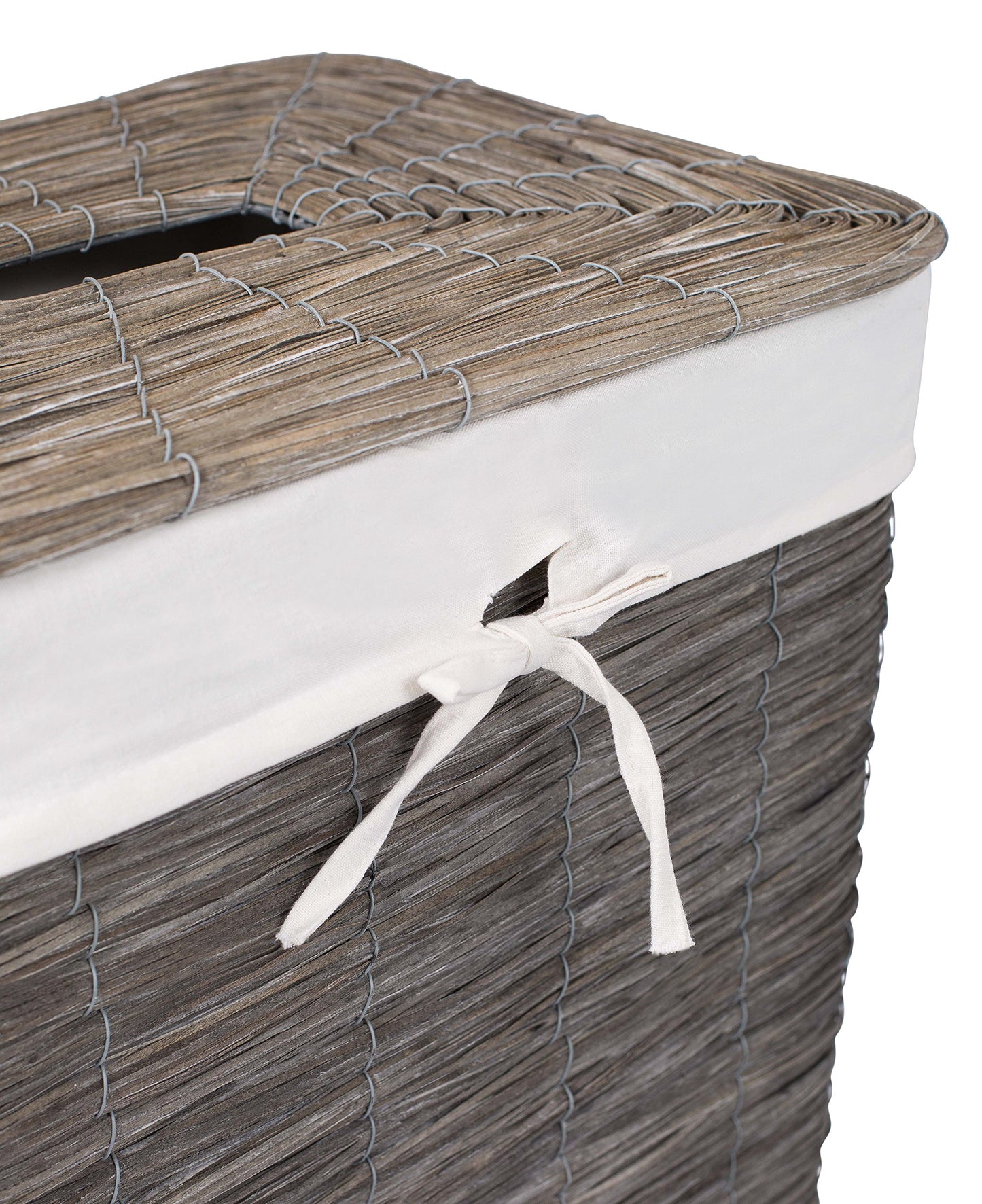 BirdRock Home Rustic Woven Wood Peel Laundry Hamper with Lid | Thin Weave Laundry Basket |