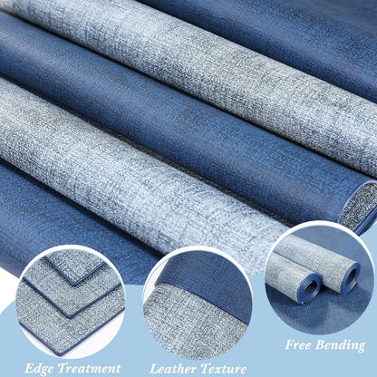 SUEH DESIGN Leather Placemats Set of 6 Reversible Table Mats Heat Resistant Waterproof No-Slip