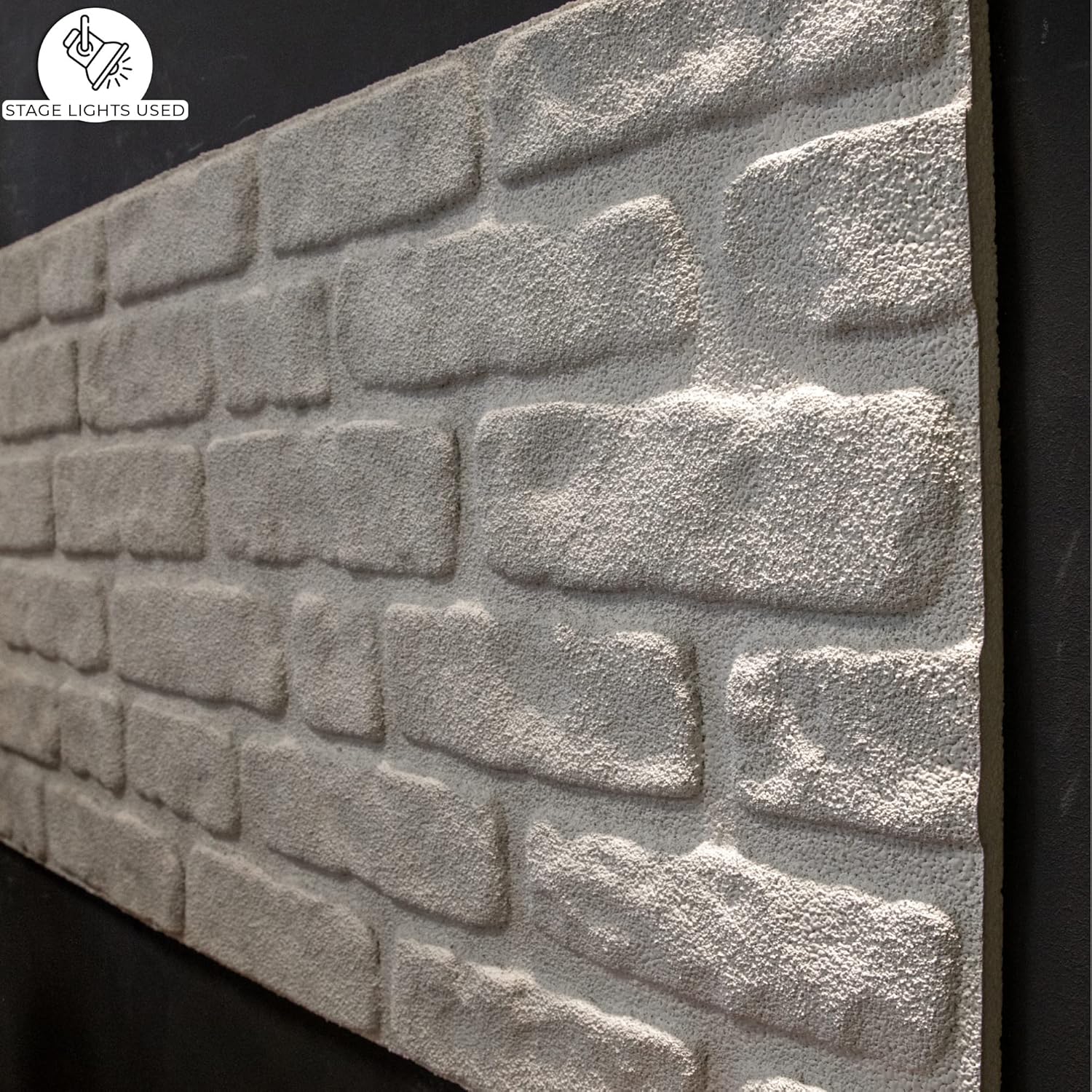 Dundee Deco 3D Wall Panels Faux Brick - Cladding, White Stone Look Wall Paneling, Styrofoam Facing