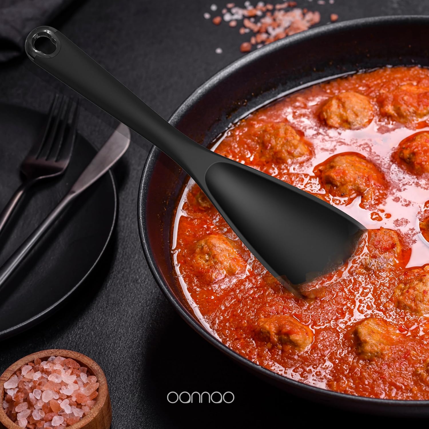 Thickened Silicone Kitchen Utensils Set, 600°F Heat Resistant Silicone Cooking Utensils, Spatula