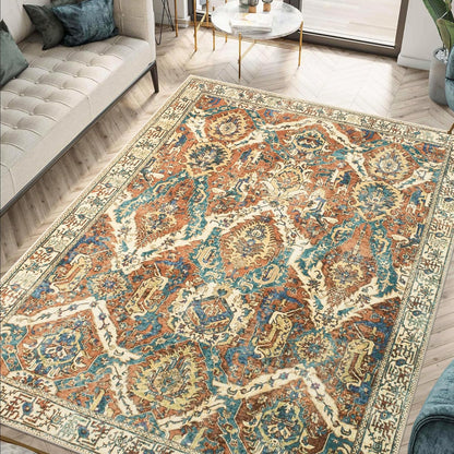 Keen Home Design 4x6 Rug - Machine Washable Area Rug with Non-Slip Backing, Ideal for Living Room