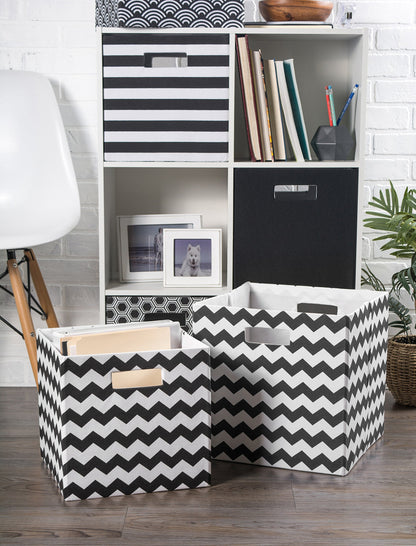 DII Fabric Storage Cube Organizer Bin 11x11x11 Foldable, Black