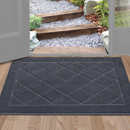 BEQHAUSE Dirt Trapper Door Mat 24" x 36", Doormat Non-Slip Entryway Rugs Washable, Dog Door Mat