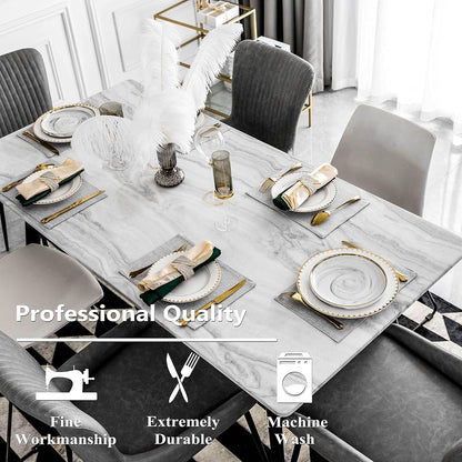 HOME BRILLIANT Cloth Placemats Set of 4 Heat Resistant Washable Plate Mats Placemats for Parties
