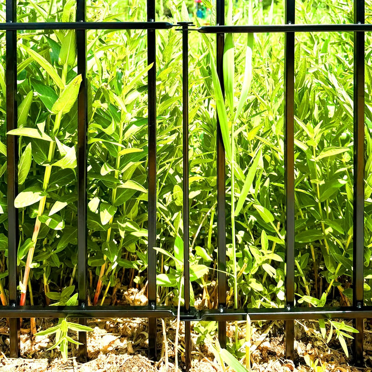 Metal Decorative Garden Fence 24" Wide x 24" High (5 Panels, Total Length 10 feet), Metal Border