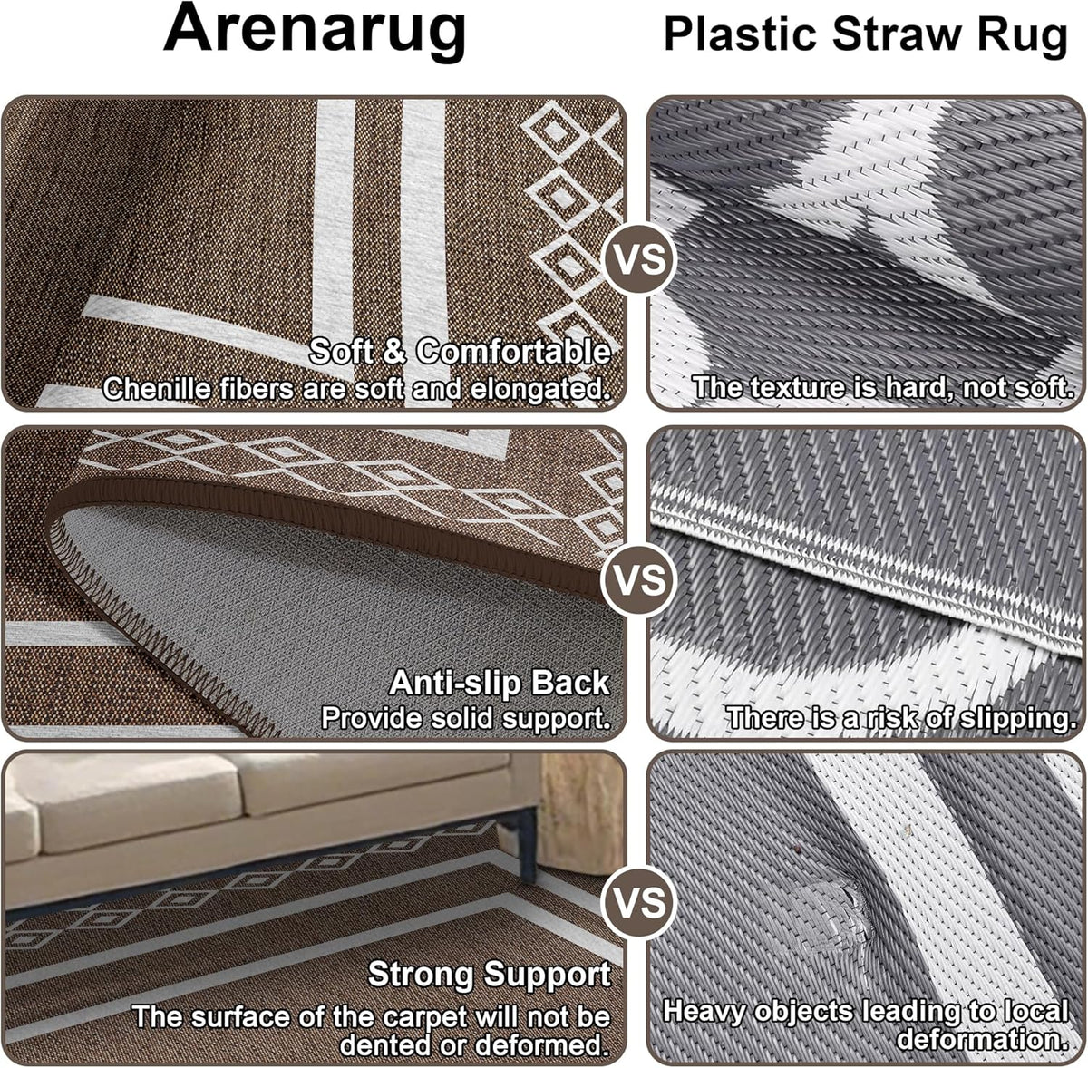 Outdoor Patio Rug, Outside Rectangular Carpet, Moroccan Geometric Rugs, Washable Large Indoor
