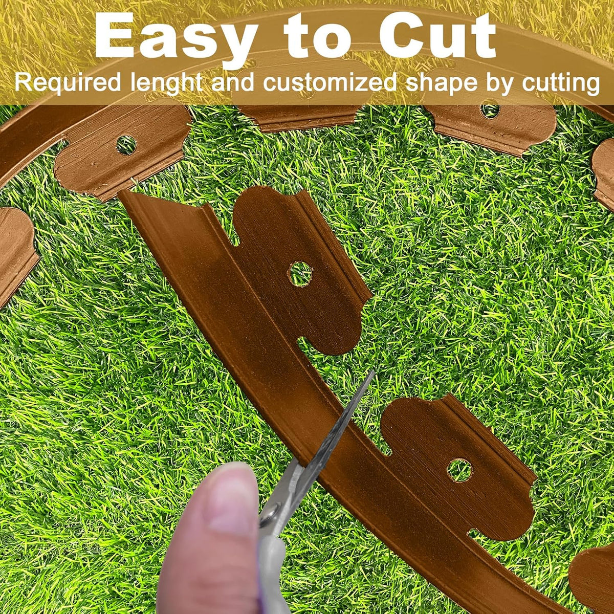 Landscape Edging Border 33 FT with 30 Spikes,No Dig Garden Edging Lawn Border [Extra Tall 4IN