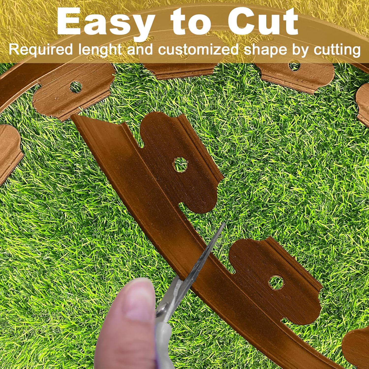 Landscape Edging Border 33 FT with 30 Spikes,No Dig Garden Edging Lawn Border [Extra Tall 4IN