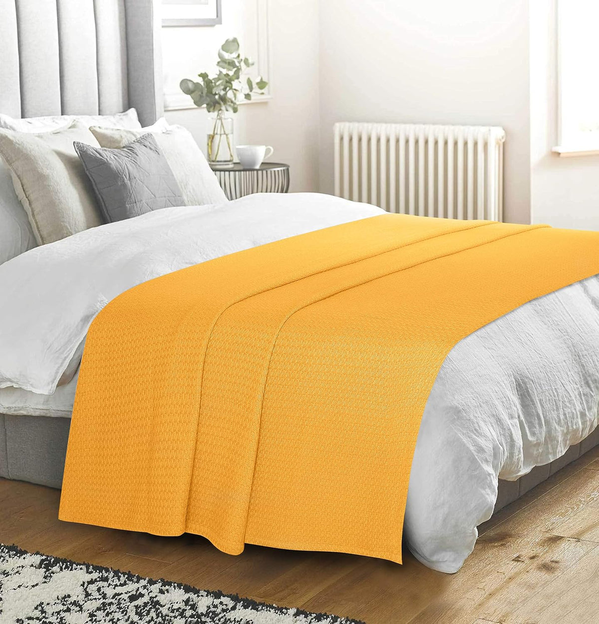 BELIZZI HOME 100% Cotton Bed Blanket, Breathable Bed Blanket King Size, Cotton Thermal Blankets
