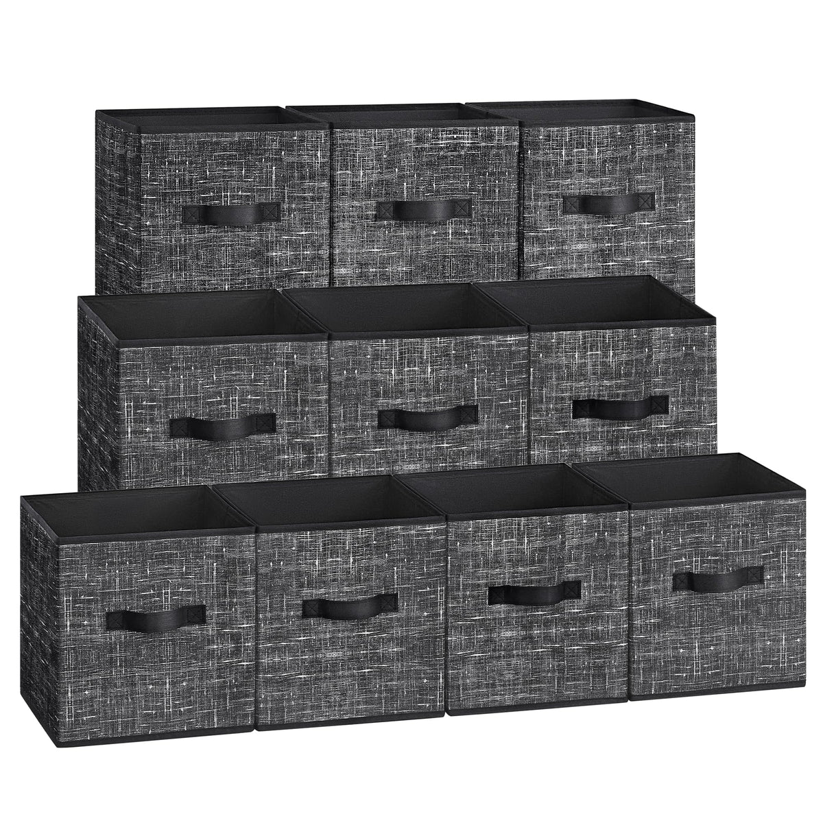 SONGMICS Storage Cubes, Set of 10, 11-Inch Foldable Closet Organizers