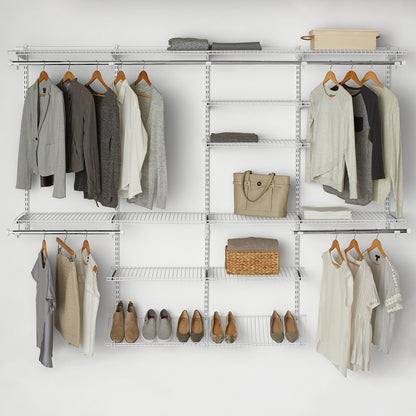 Rubbermaid Configurations Closet Shelves & Hanging Kit (2) 26" Shelves White Custom Pantry