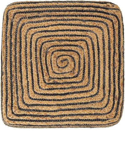 REDEARTH · Cube Pouf Foot Stool Ottoman - Jute Braided Pouffe Poof Accent Sitting Footrest for The