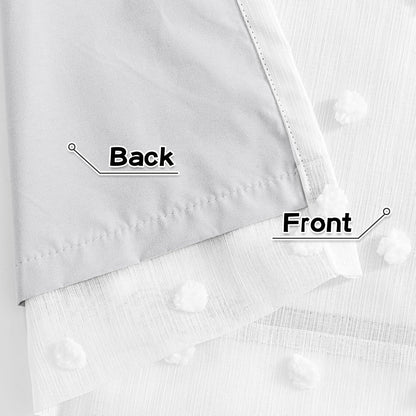 MYSKY HOME 100% White Blackout Curtains for Living Room Bedroom 84 Inches Long Total Light Blocking