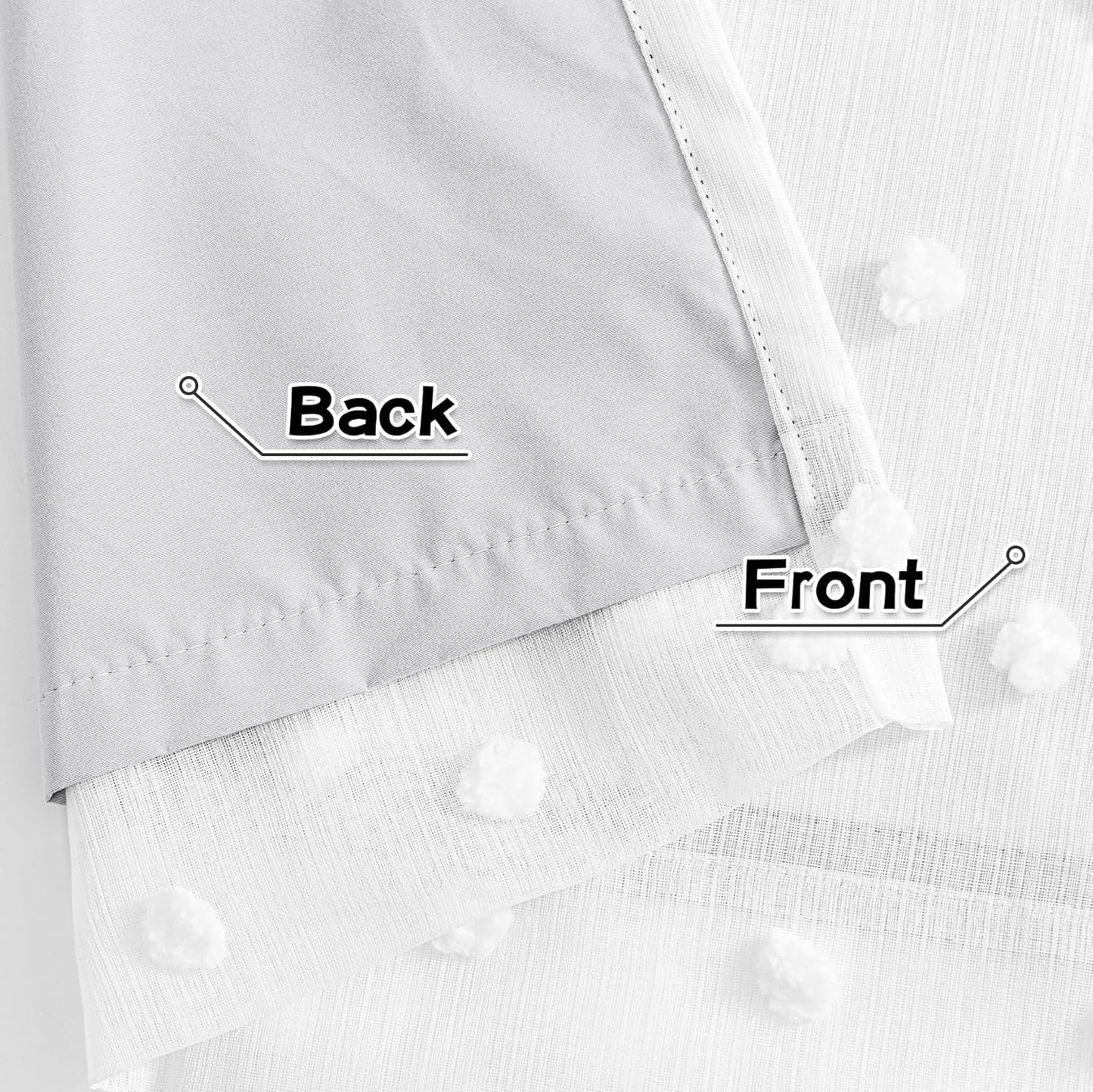 MYSKY HOME 100% White Blackout Curtains for Sliding Door 108 Inches Long Total Light Blocking