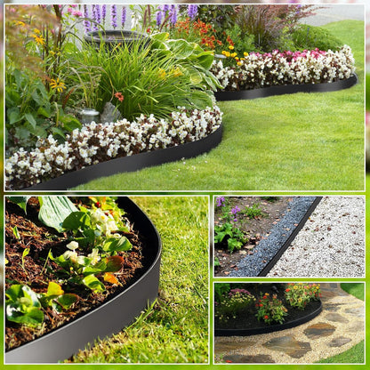 Greaner 40FT Garden Edging, 4 Inch Tall No Dig Landscape Edging, Heavy Sturdy Flower Bed Edging