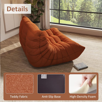 Bean Bag Chairs for Adults Giant Bean Bag Chair， 2 Seater with Memory Foam Filled Fireside Chair