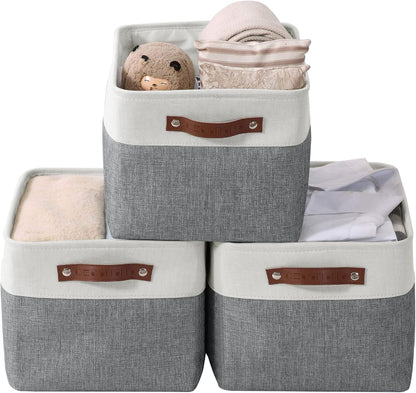 DECOMOMO Storage Bins Fabric Storage Baskets for Shelves, Linen Closet Organization Toys Nursery