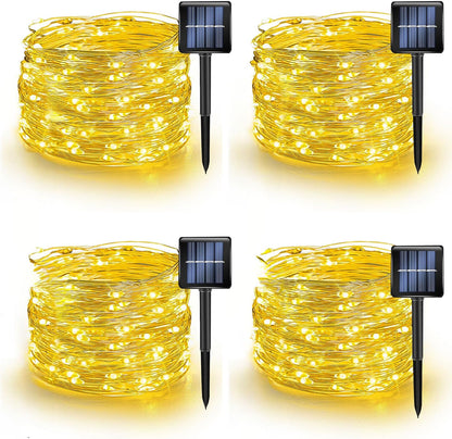 TW SHINE Warm White Solar String Lights Outdoor, Total 160 FT 480 LED Solar Powered Waterproof