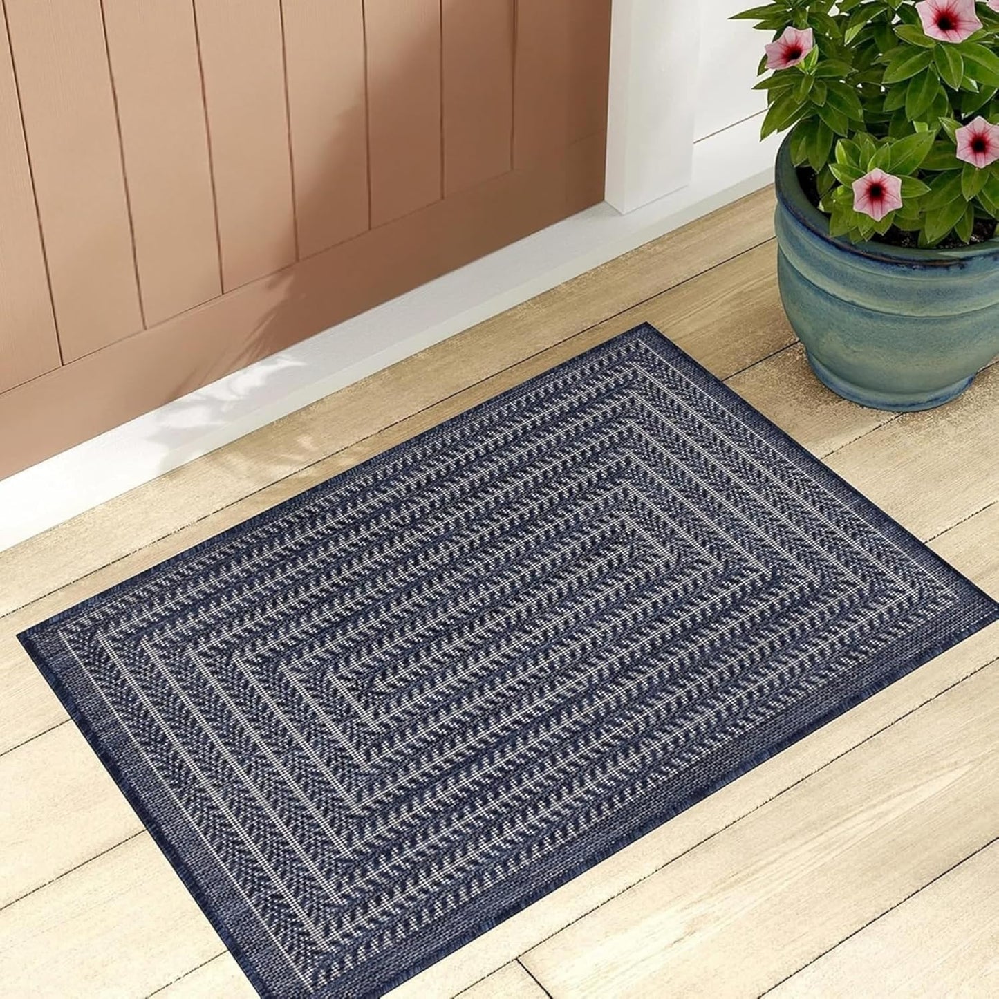 Adiva Rugs Outdoor Indoor Area Rug, Weather Resistant, Easy to Clean, Stain Resistant Floor Mat for