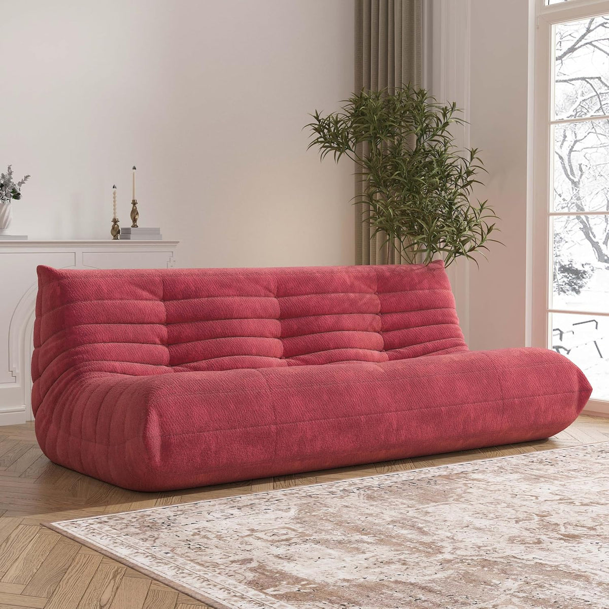 Big Bean Bag Chairs for Adults, 3 Seater Large Bean Bag Sofa, Fireside Chair Lazy Sofa Chair with
