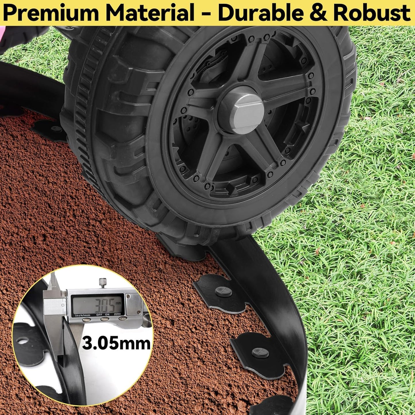 GOTGELIF No Dig Landscape Edging Border, 2'' Tall 40FT Garden Edging Kit with 60pcs Anchoring