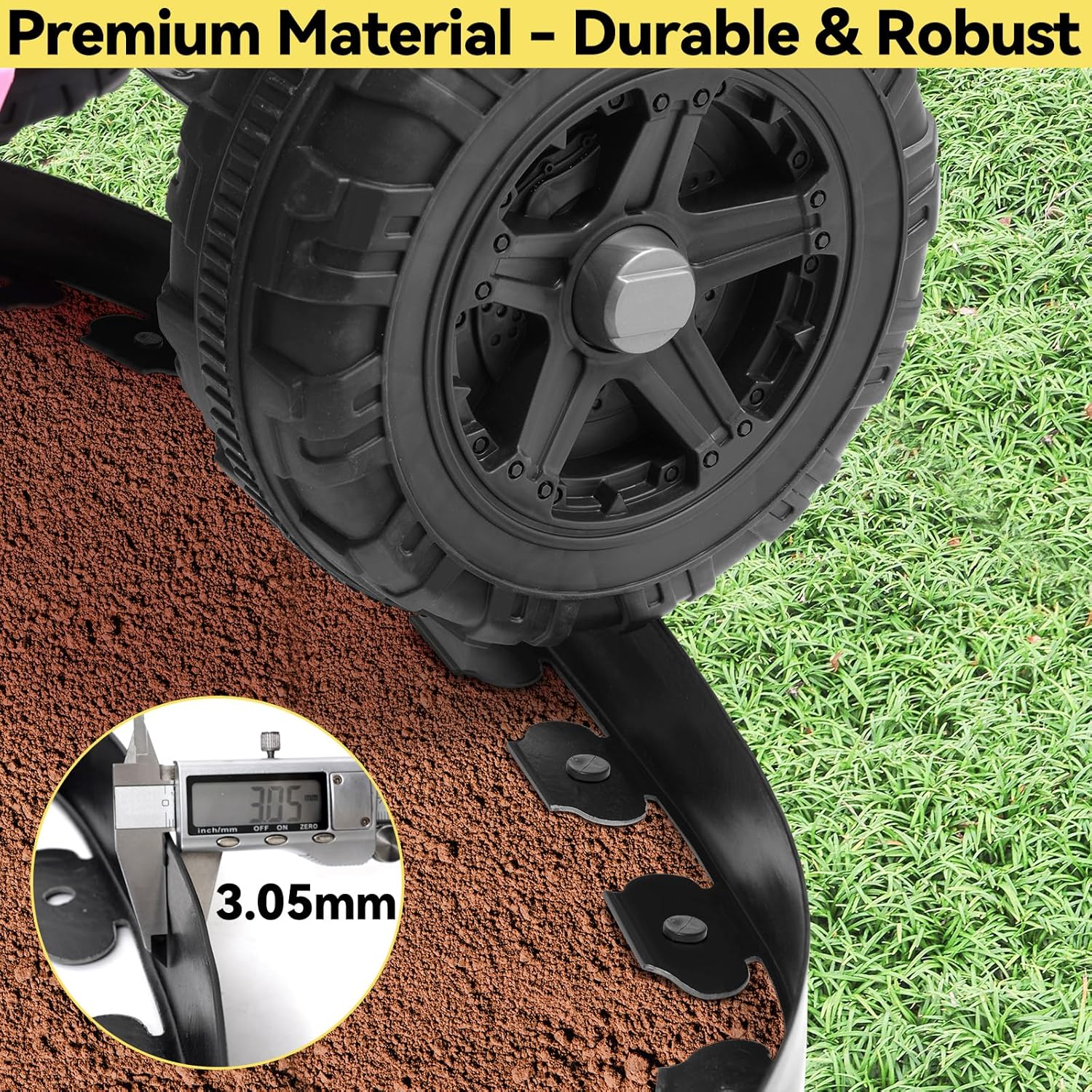 GOTGELIF No Dig Landscape Edging Border, 2'' Tall 40FT Garden Edging Kit with 60pcs Anchoring