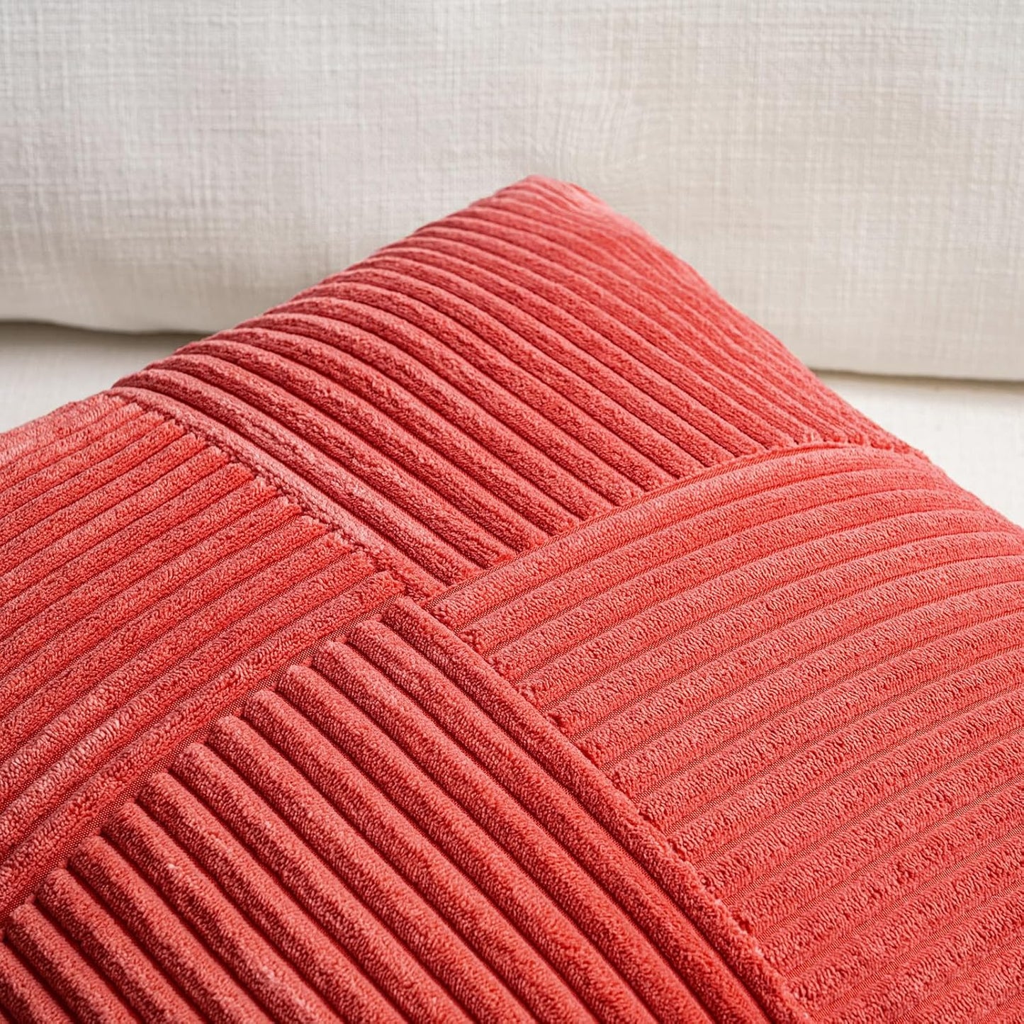 Fancy Homi 2 Packs Red Long Lumbar Decorative Throw Pillow Covers 16x24 Inch for Couch Bed Sofa