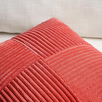 Fancy Homi 2 Packs Red Decorative Throw Pillow Covers 18x18 Inch for Living Room Couch Bed Sofa