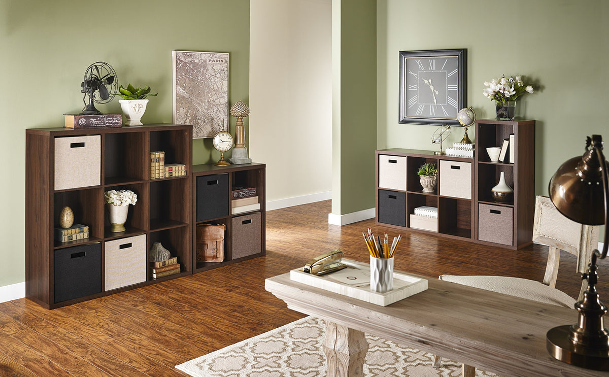 ClosetMaid 3-Cube Storage Shelf Organizer Bookshelf with Back Panel, Easy Assembly, Wood, Dark