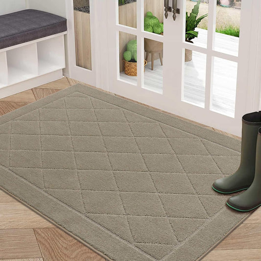 BEQHAUSE Dirt Trapper Door Mat 32" x 48", Doormat Non-Slip Entryway Rugs Washable, Dog Door Mat