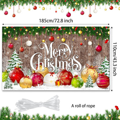 Irenare Christmas Backdrop Merry Christmas Banner Party Decoration Xmas Photography Background
