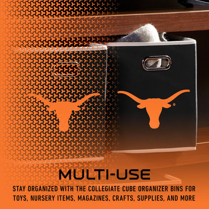 Franklin Sports NCAA Storage Bin - Cube Organizer - Texas