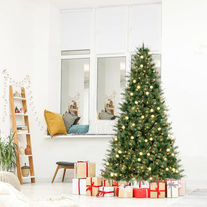 Selena 7.5ft Prelit Artificial Christmas Tree with 1209 Branch Tips, 400 Warm Lights and Metal
