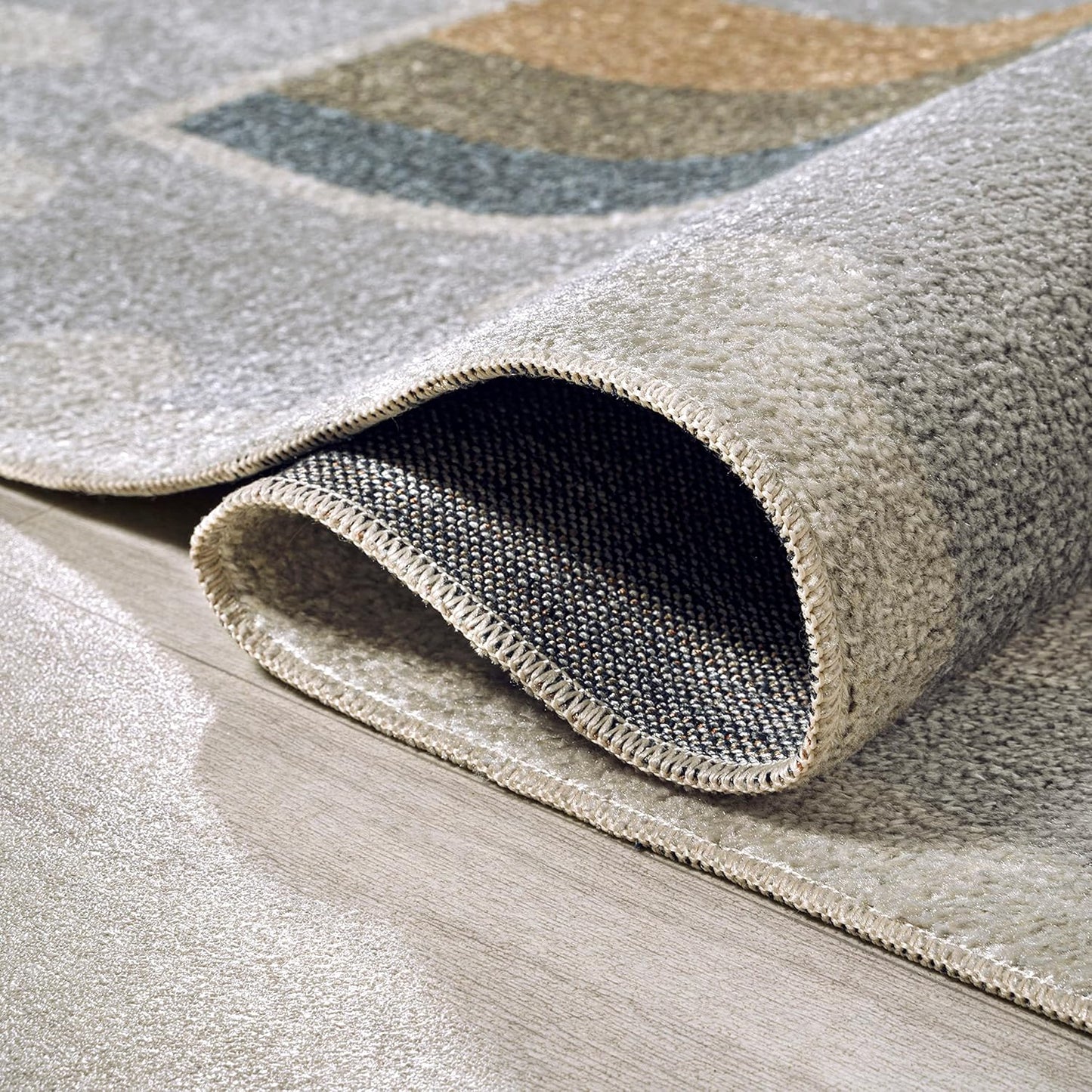 JONATHAN Y Machine-Washable Gray/Ivory/Yellow Runner Rug, 2x8, Minha Rainbow Dots, Kids & Novelty