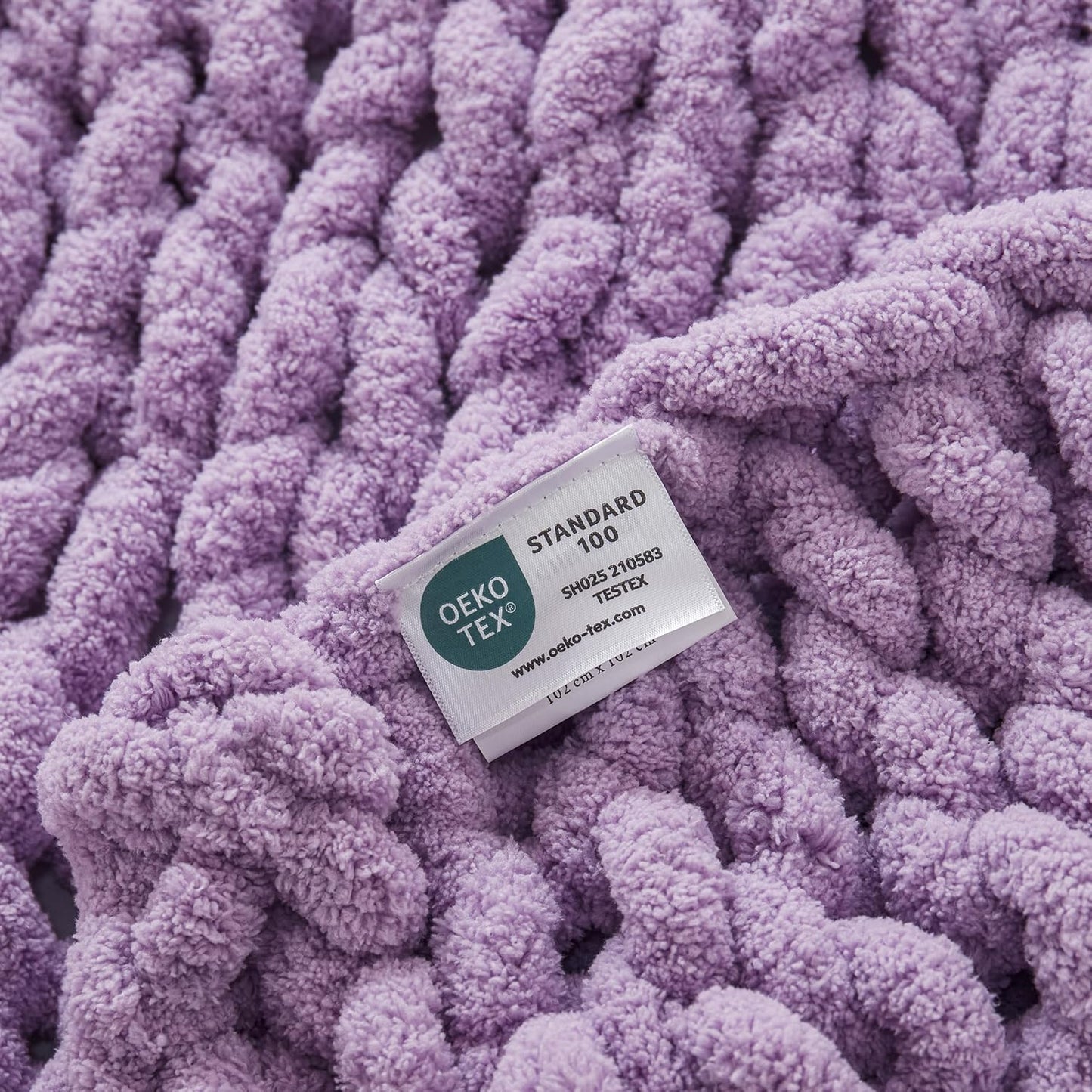 WESHIONGOO Chunky Knit Blanket Throw 40"*40" Knitted Throw Blankets for Couch Bed Fluffy Soft