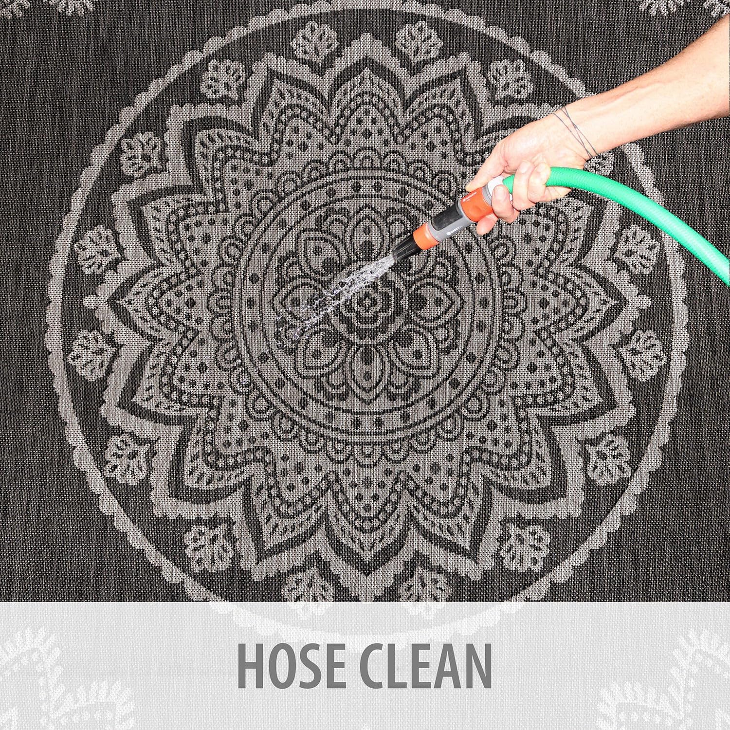 CAMILSON Outdoor Rug 5x7 Modern Area Rugs for Indoor and Outdoor Patios and Porches - Waterproof