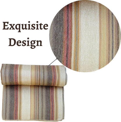 Alpaca Wool Throw Blanket | Super Soft, Lightweight, Breathable and Hypoallergenic | Non-Itchy or