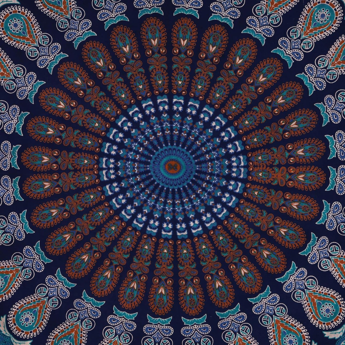 Bless International Handmade Indian hippie Bohemian Psychedelic Peacock Mandala Wall hanging