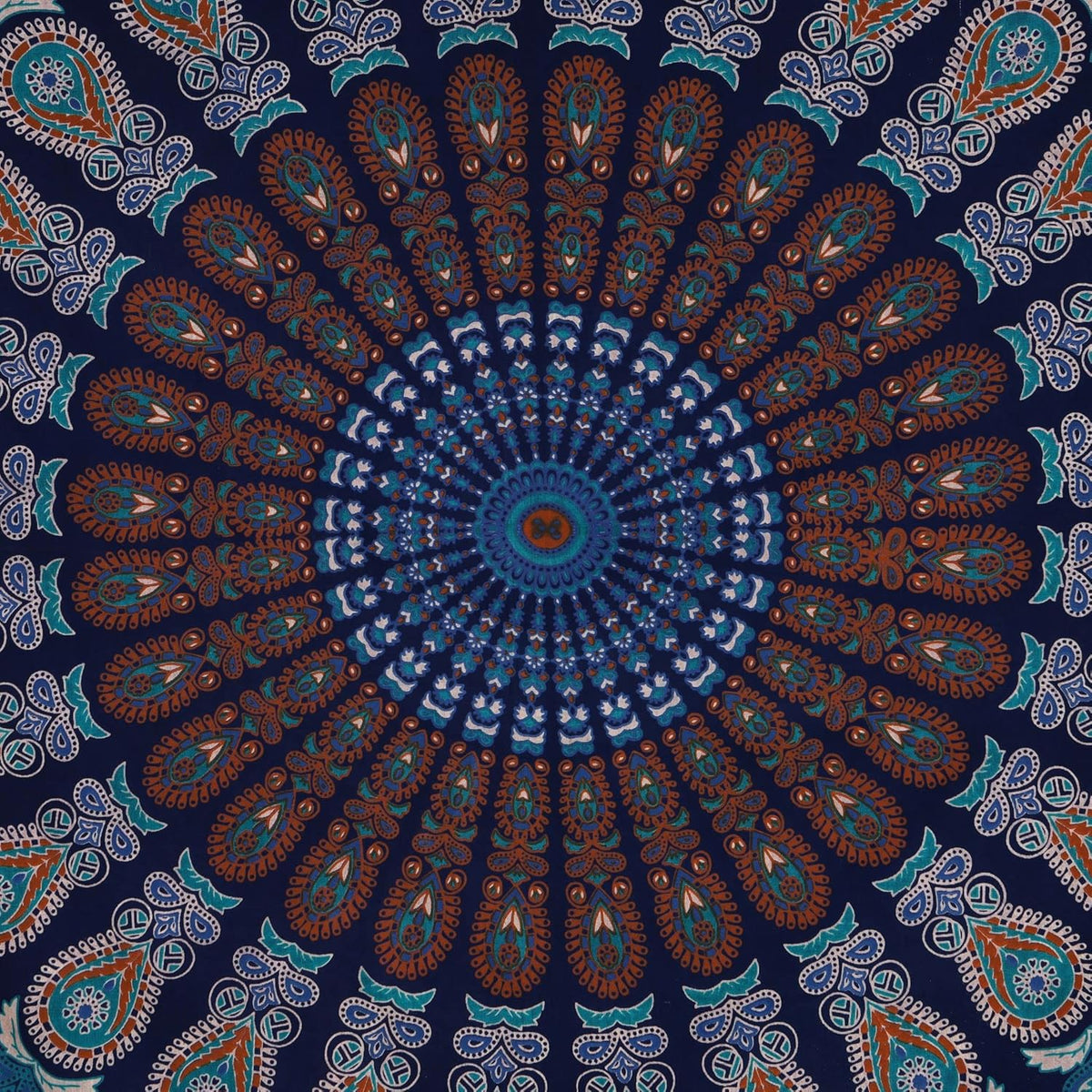 Bless International Handmade Indian hippie Bohemian Psychedelic Peacock Mandala Wall hanging