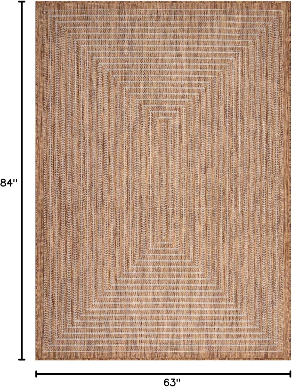 Adiva Rugs Outdoor Indoor Area Rug, Weather Resistant, Easy to Clean, Stain Resistant Floor Mat for