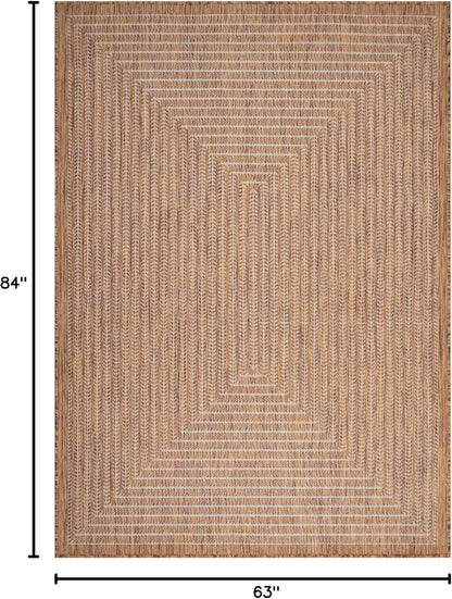 Adiva Rugs Outdoor Indoor Area Rug, Weather Resistant, Easy to Clean, Stain Resistant Floor Mat for