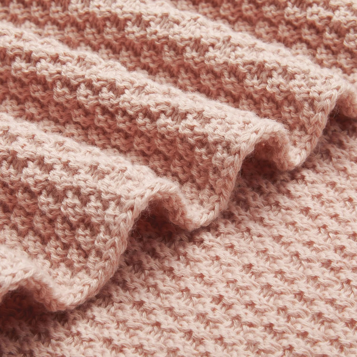 Amazon Basics Chunky Cable Knit Throw Blanket for Couch, Sofa, Bed, Lightweight Soft Cozy, Dusty